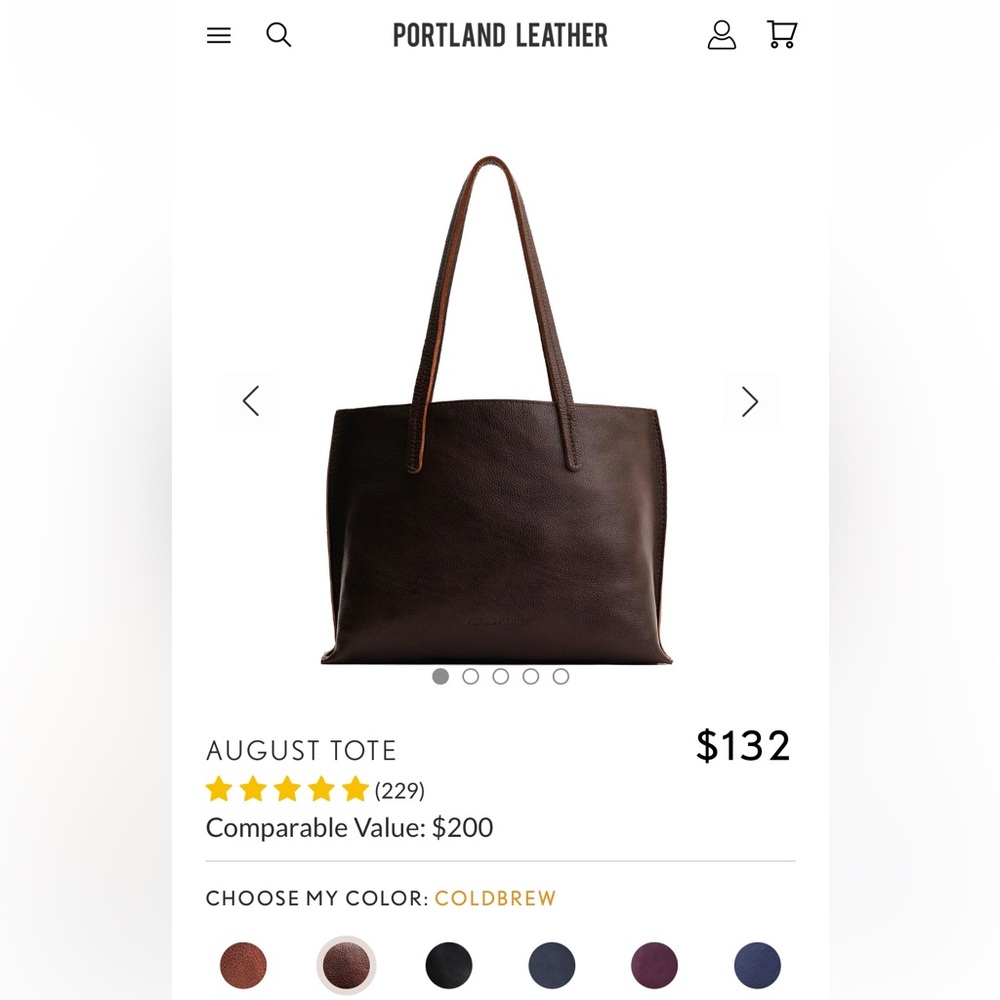Portland Leather Co — Medium August Tote